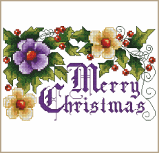 Cross-Stitch Design Merry Christmas!