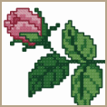 See Details of Small Rose Cross Stitch Pattern
