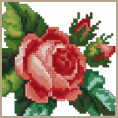 See Details of Teatime Rose Cross Stitch Pattern