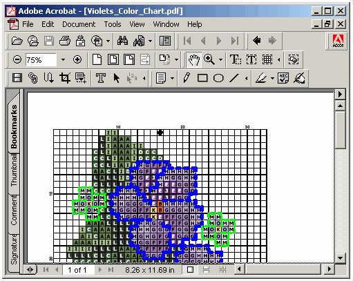 Pattern Opened in PDF Format